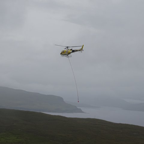 Flying to pickup site