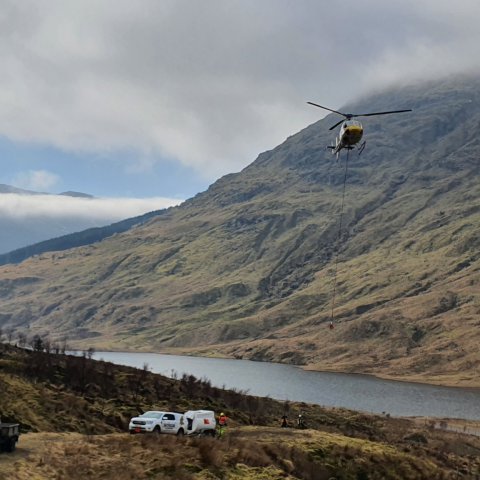 Heli at site